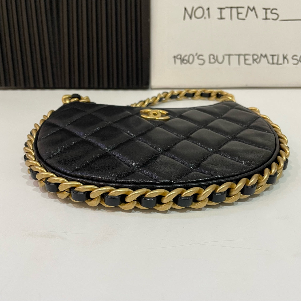 Chanel 23B Mini Hobo In Black