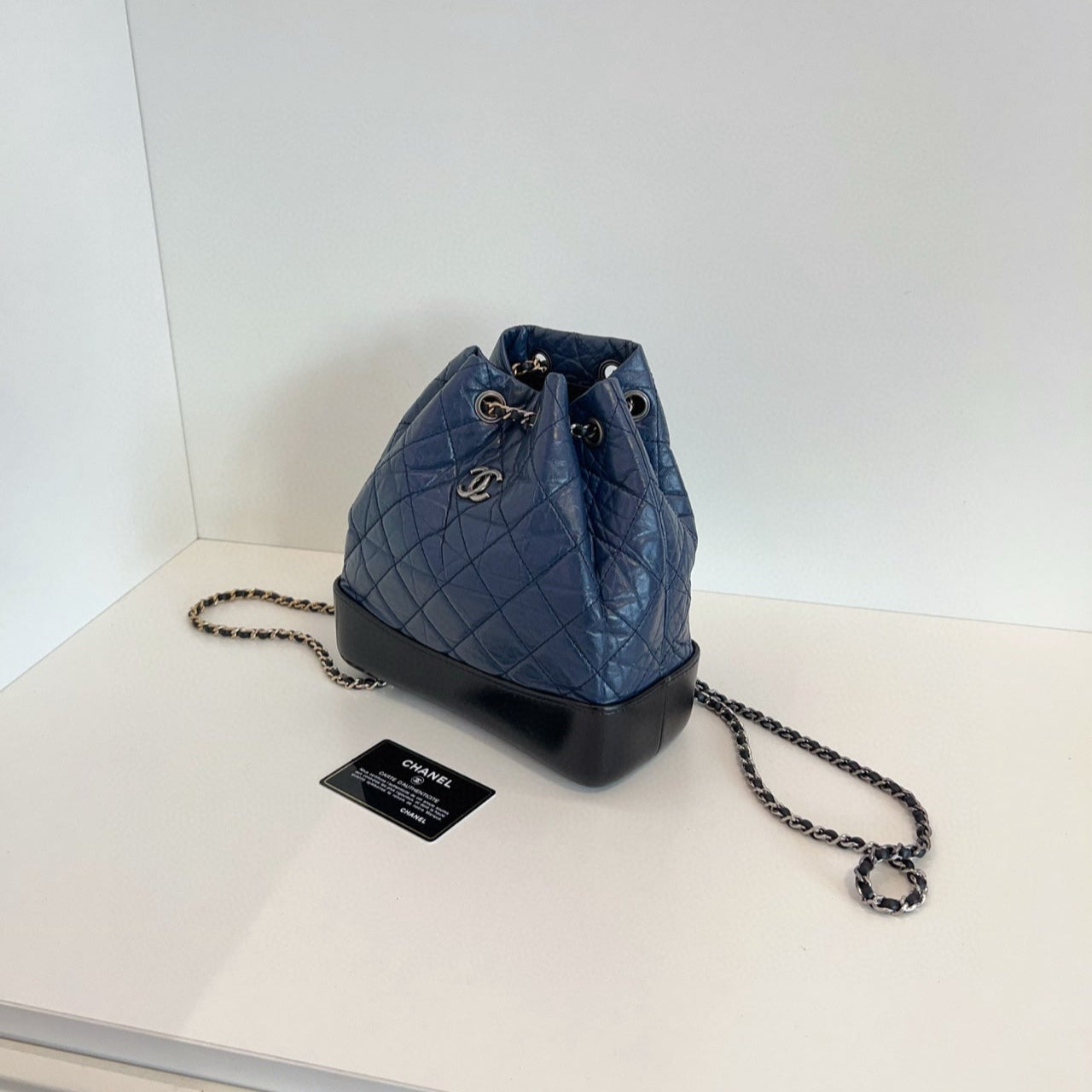 Chanel Gabrielle Backpack In Blue/Black