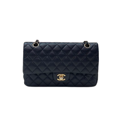 Chanel Classic Flap Bag Medium In Navy Blue