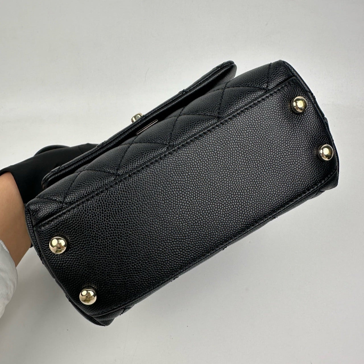 Chanel Flap Bag Coco Top Handle In Black