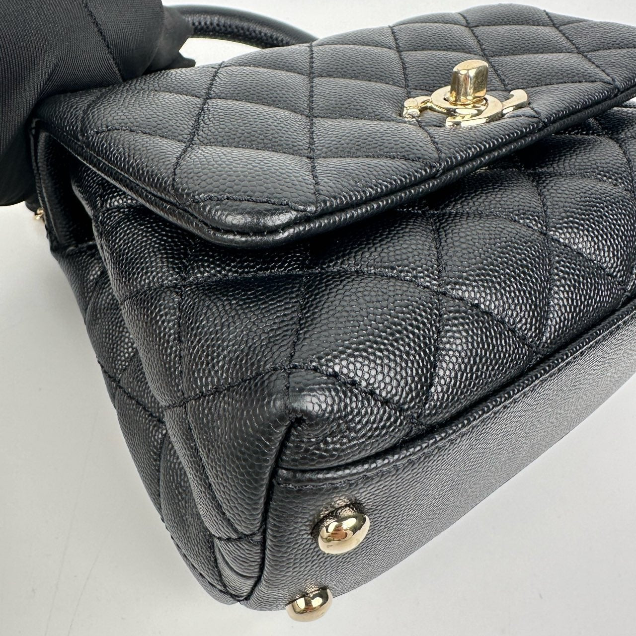 Chanel Flap Bag Coco Top Handle In Black