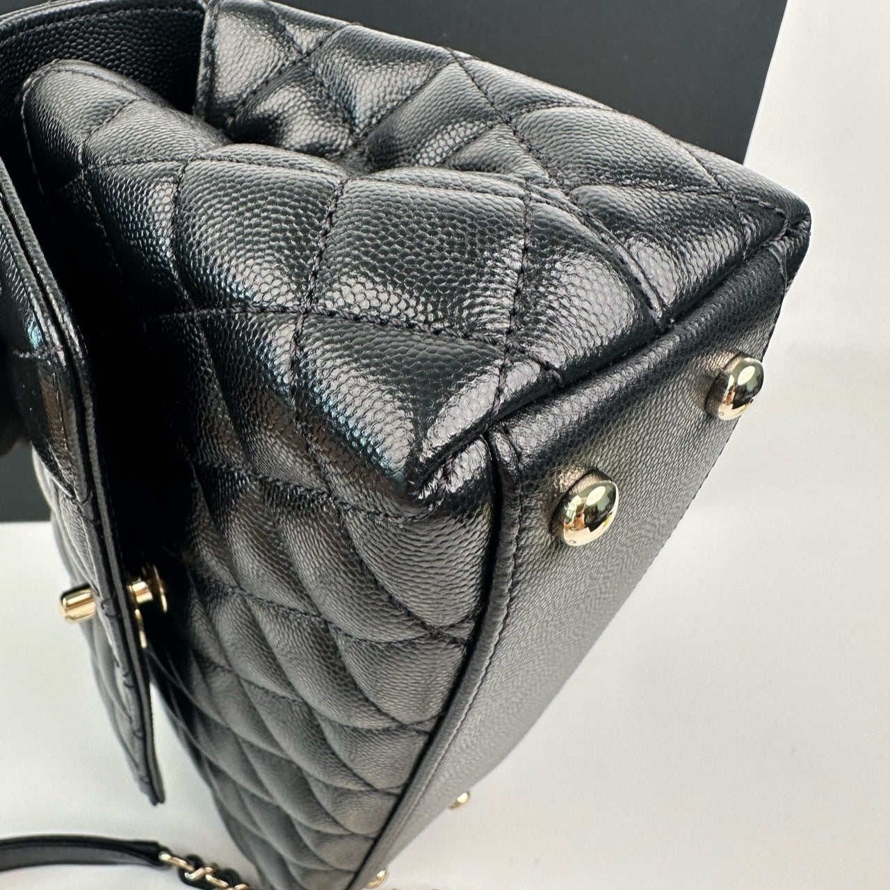 Chanel Flap Bag Coco Top Handle Mini In Black