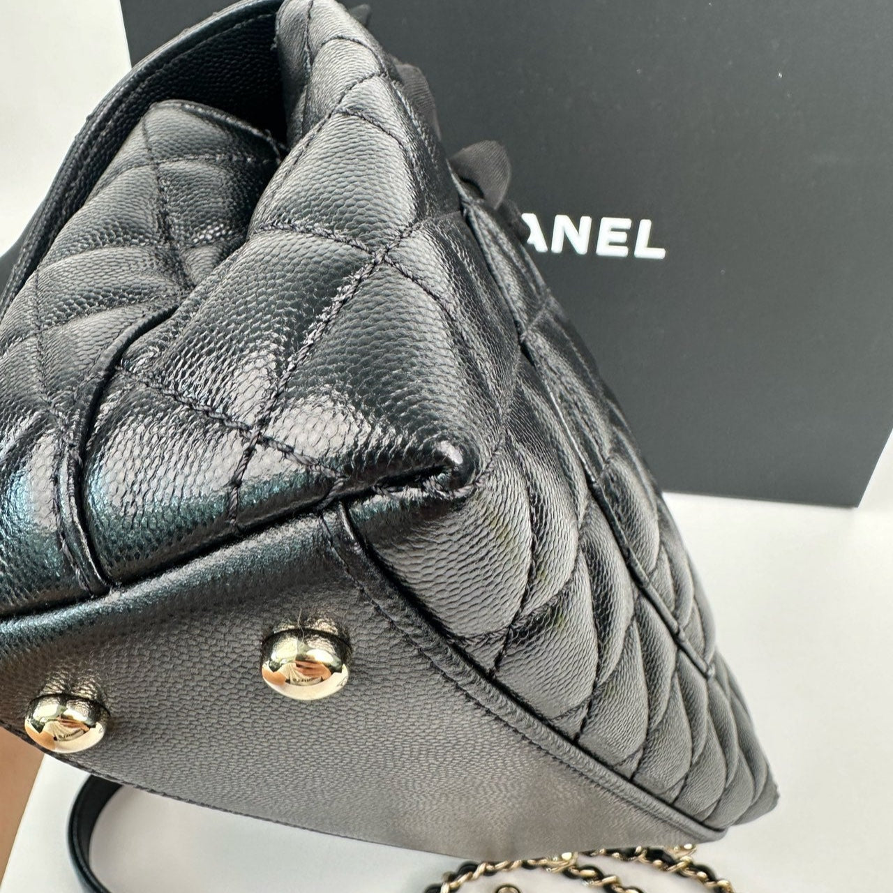 Chanel Flap Bag Coco Top Handle Mini In Black