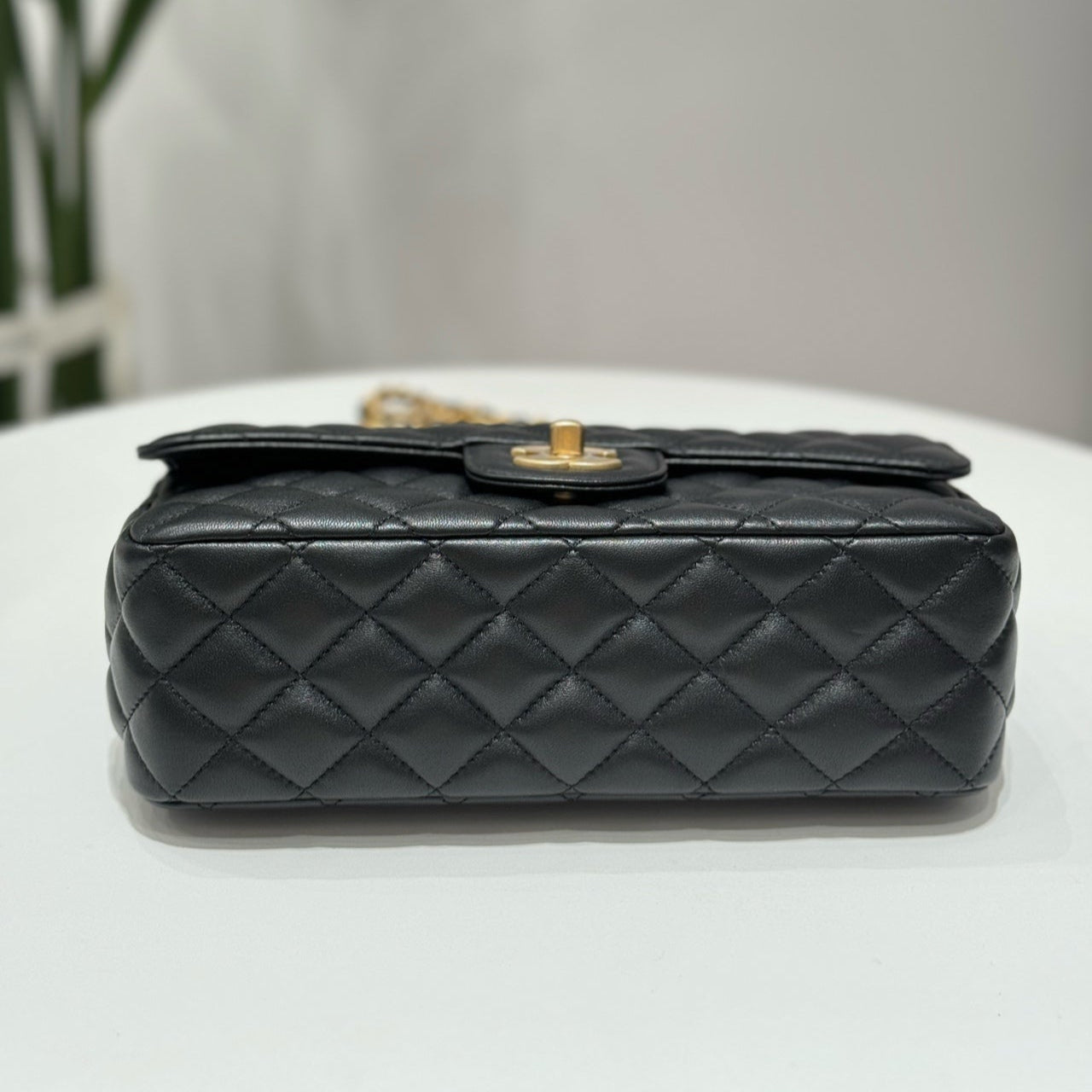 Chanel Classic Flap Bag Small With Top Handle In Black