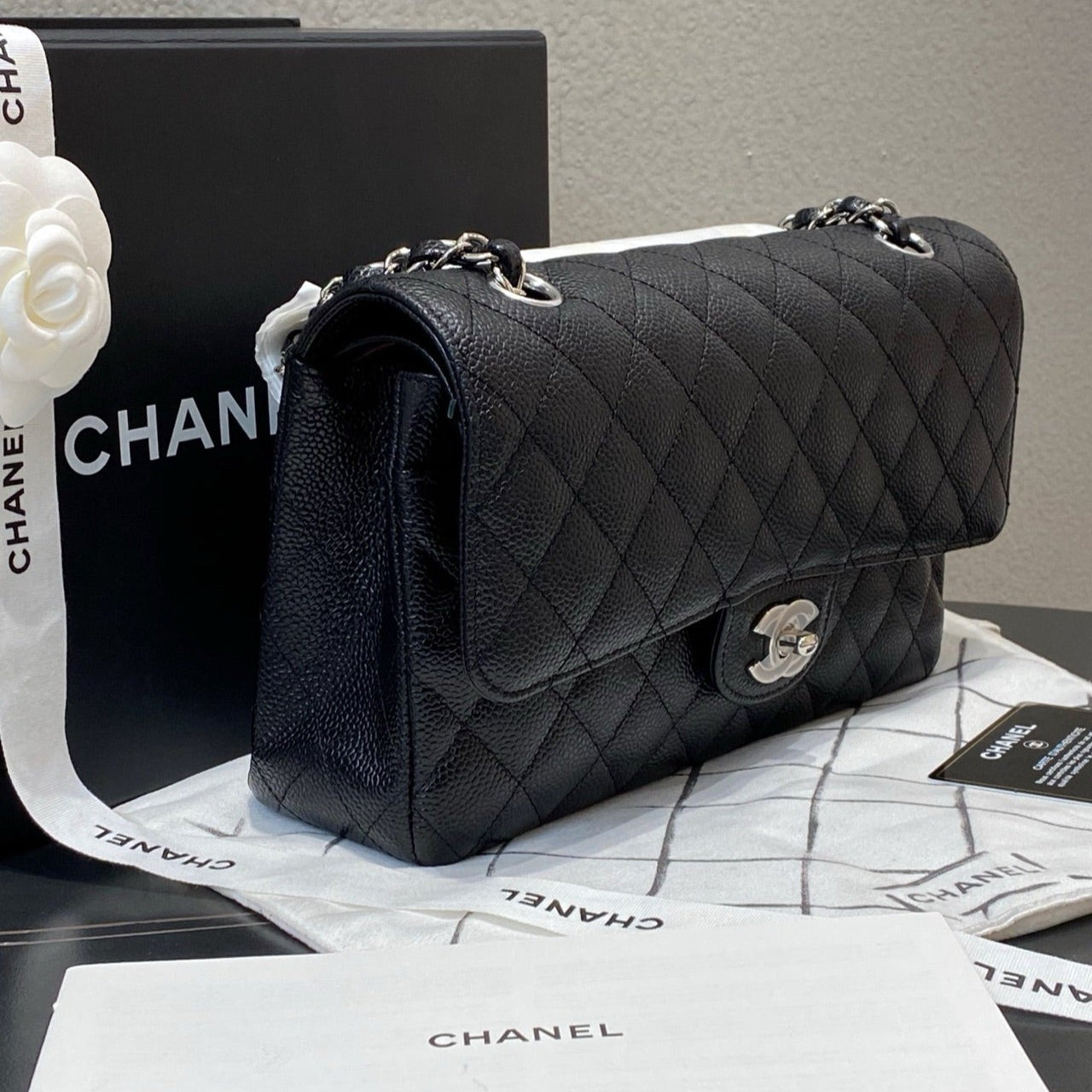 Chanel Classic Flap (CF) Medium In Black