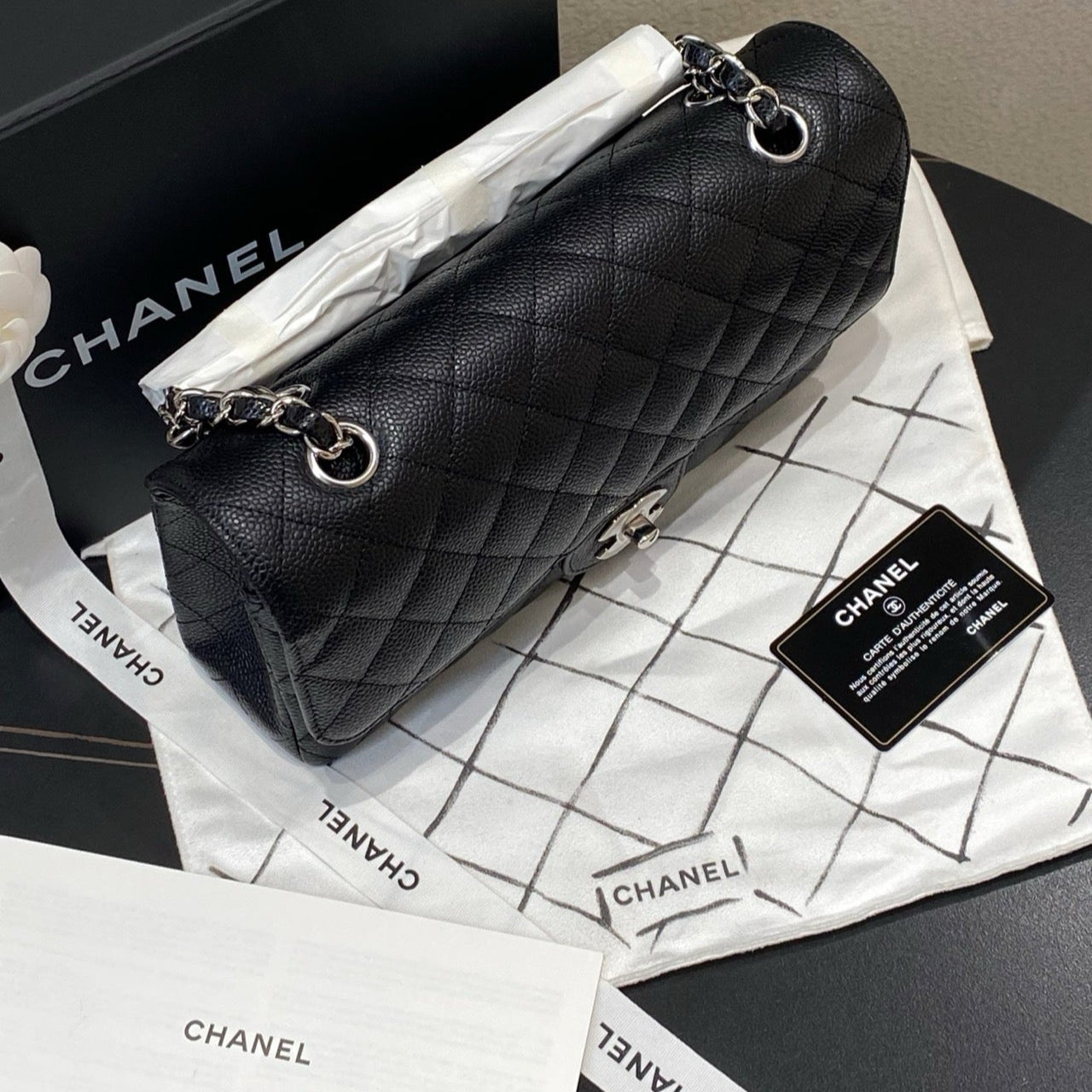 Chanel Classic Flap (CF) Medium In Black