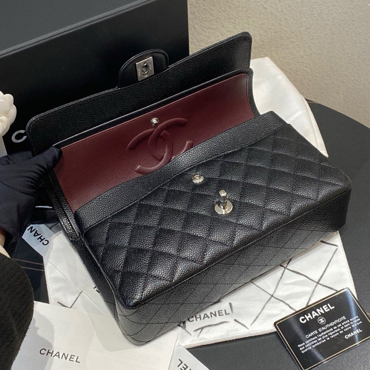 Chanel Classic Flap (CF) Medium In Black