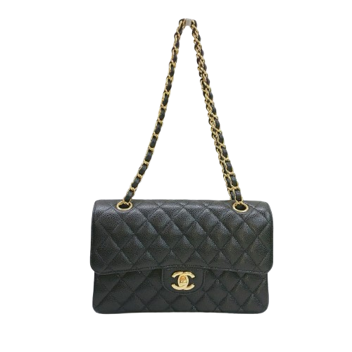 Chanel Small Classic Flap Handbag In Black