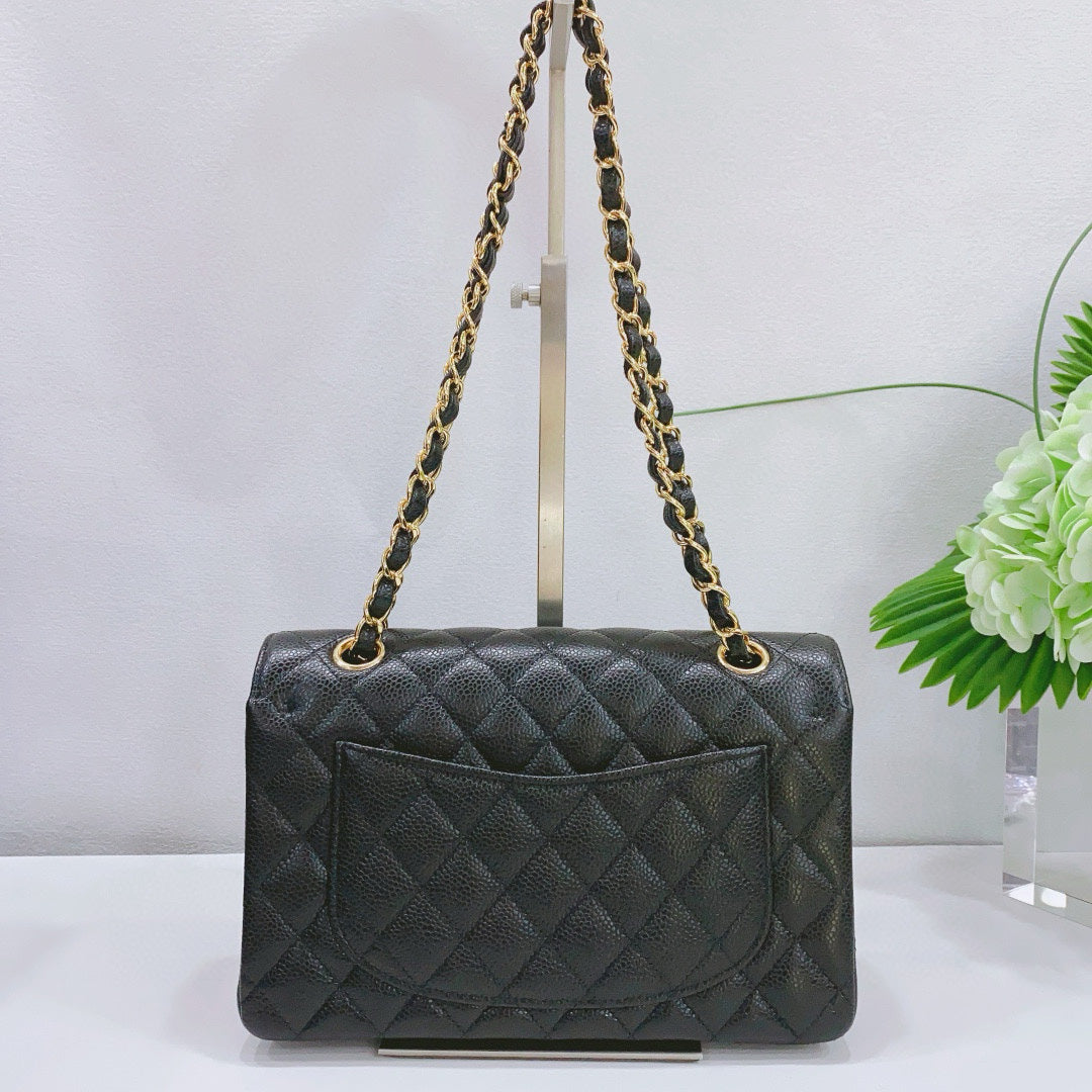 Chanel Small Classic Flap Handbag In Black