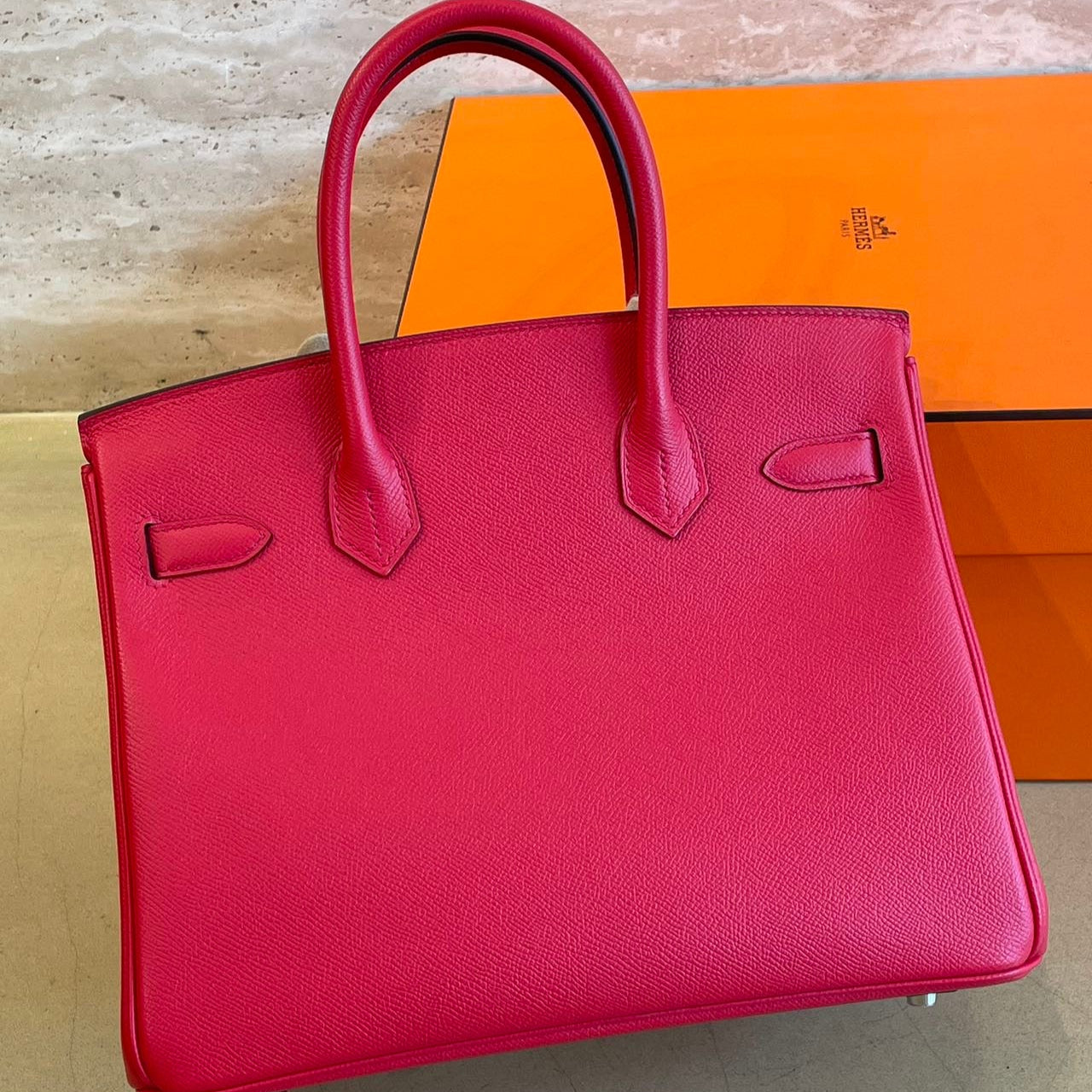 Hermès Birkin 30 T5 Rose Jaipur Epsom Palladium Hardware