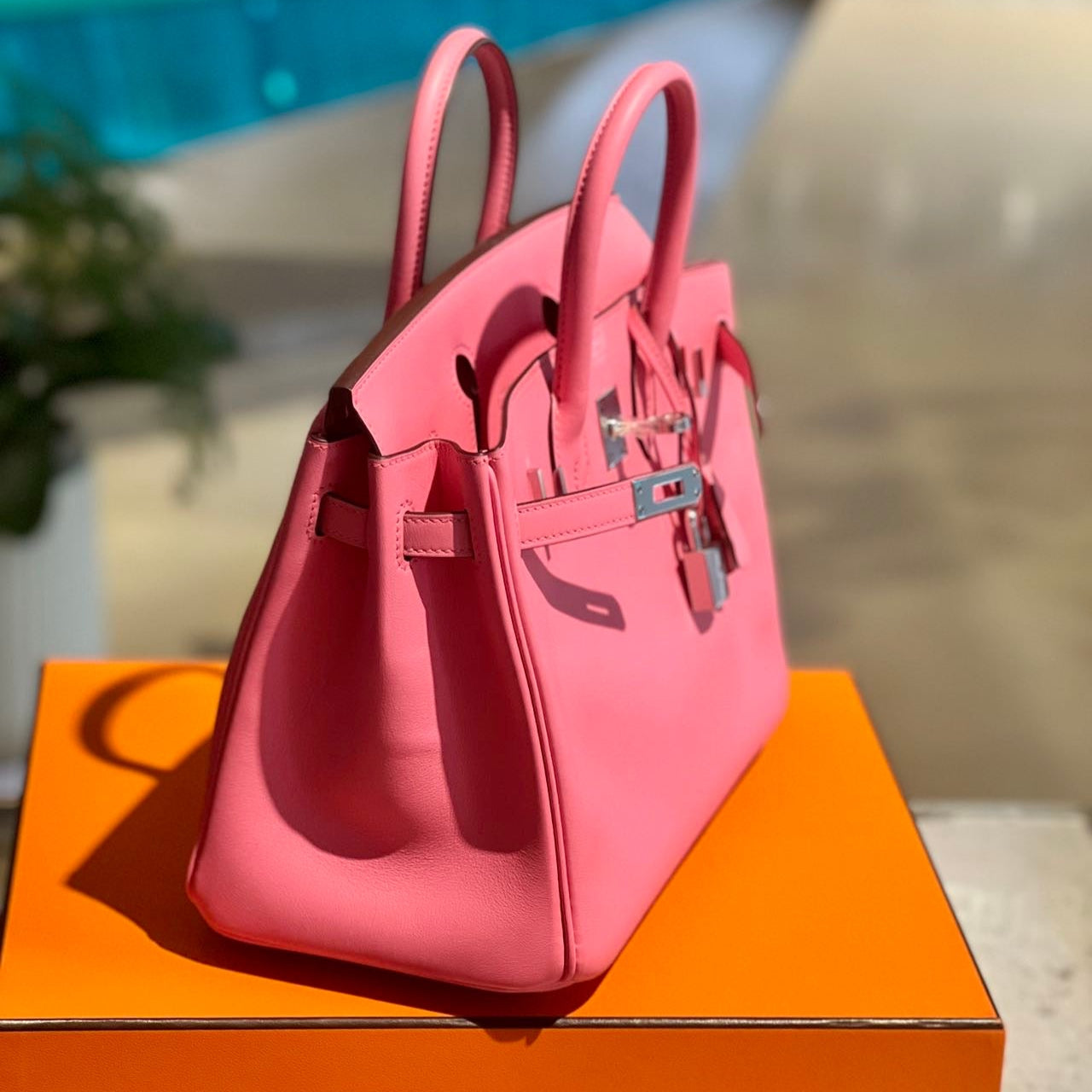 Hermès Birkin 25 K4 Rose Dete Swift Palladium Hardware