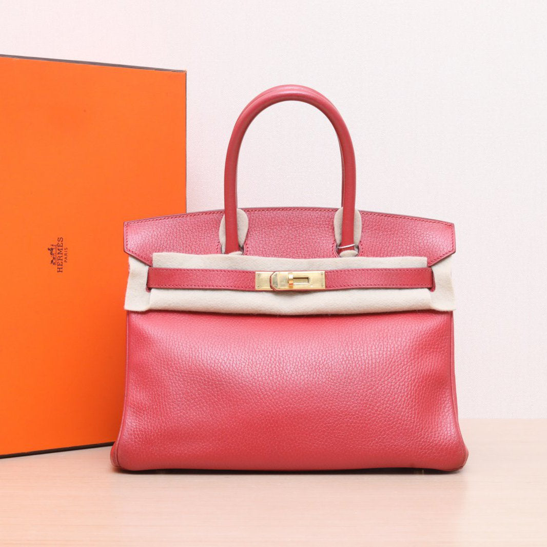 Hermès Birkin 30 53 Rouge Vif Togo Gold Hardware