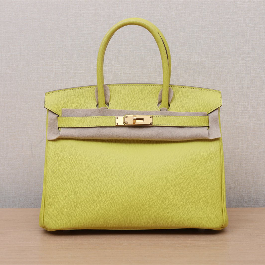 Hermès Birkin 30 9R Lime Epsom Gold Hardware