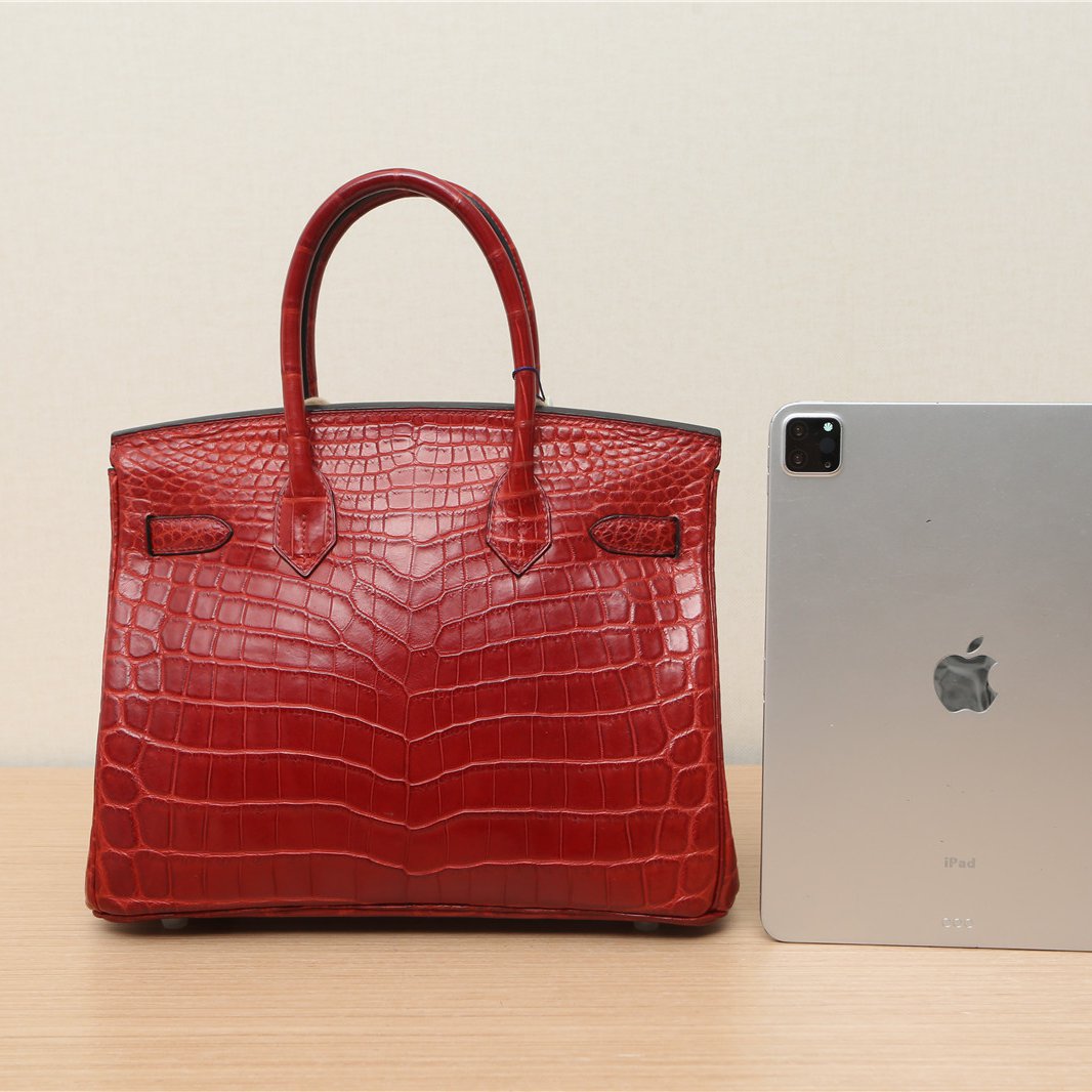 Hermès Birkin 30 Q5 Rouge Casaque Niloticus Crocodile Palladium Hardware