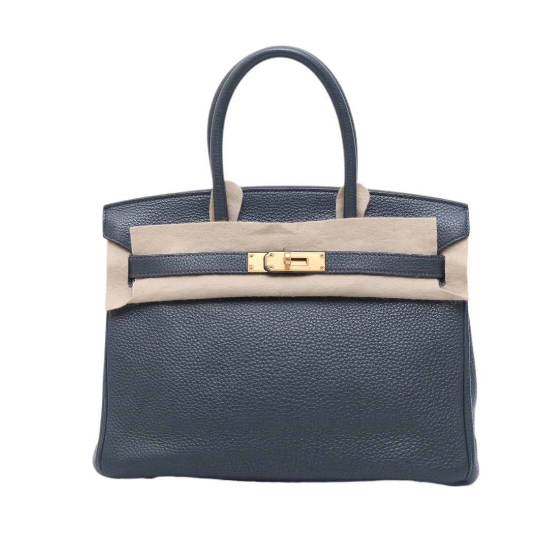 Hermès Birkin 30 Y7 Blue Orage Togo Gold Hardware