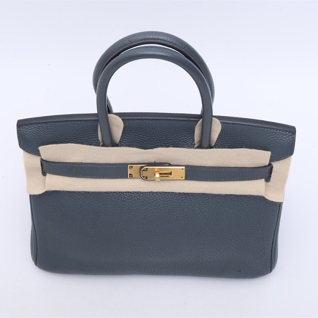 Hermès Birkin 30 Y7 Blue Orage Togo Gold Hardware