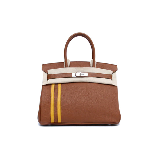 Hermès Birkin 30 37 Gold and 9D Jaune Ambre Togo Palladium Hardware