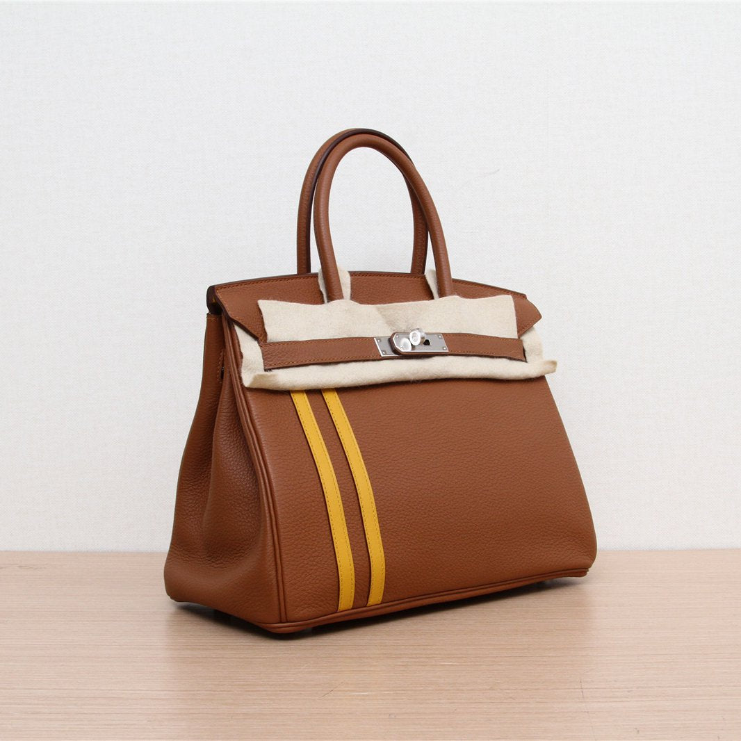 Hermès Birkin 30 37 Gold and 9D Jaune Ambre Togo Palladium Hardware