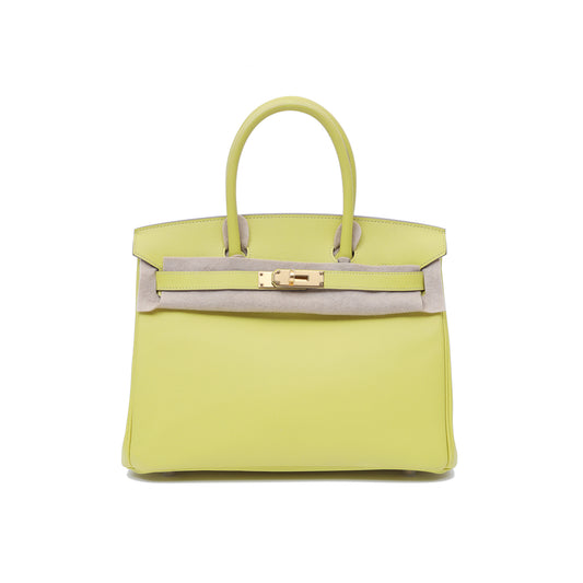 Hermès Birkin 30 9R Lime Epsom Gold Hardware