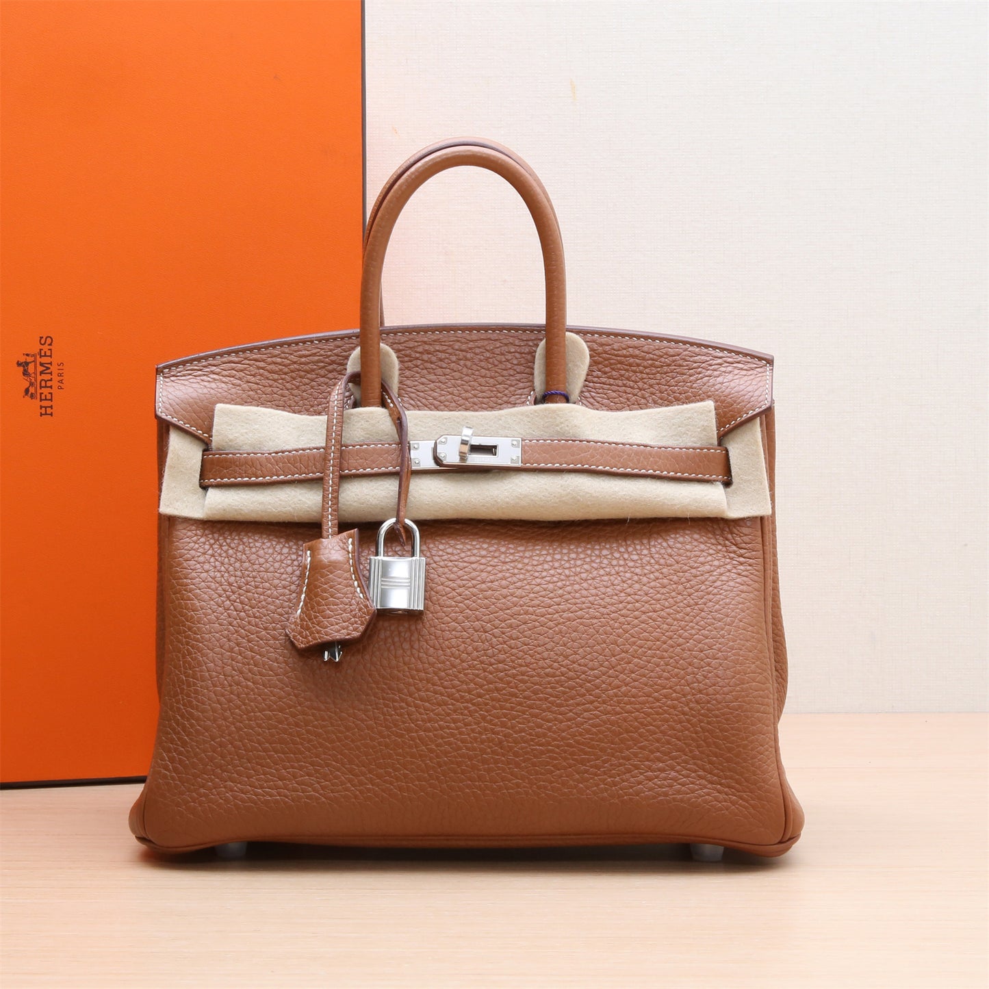 Hermès Birkin 25 37 Gold Taurillon Clemence Palladium Hardware