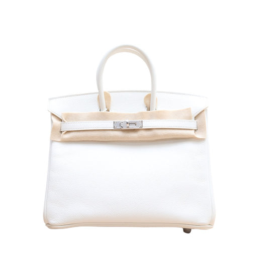 Hermès Birkin 25 01 Blanc Epsom Palladium Hardware