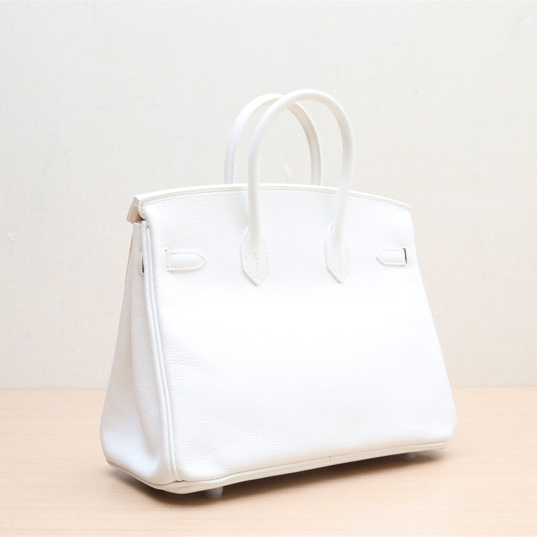 Hermès Birkin 25 01 Blanc Epsom Palladium Hardware