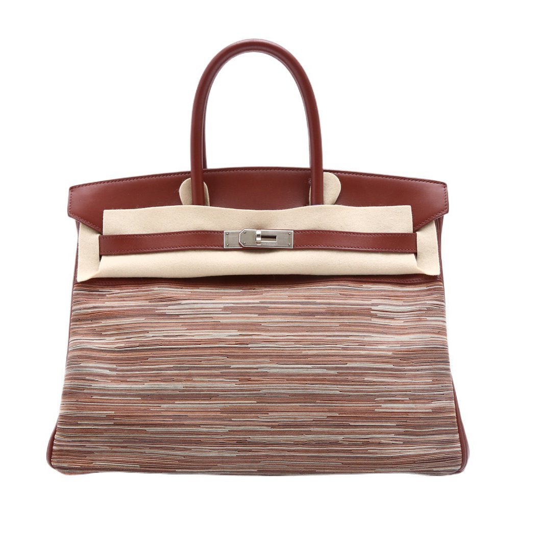 Hermès Birkin 35 Red Multicolour Vibrato Palladium Hardware