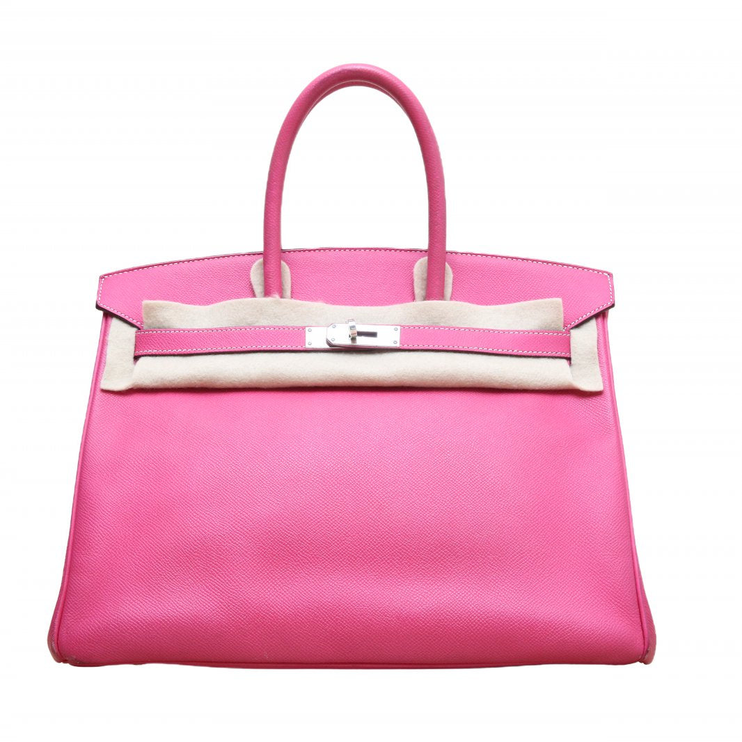 Hermès Birkin 35 E5 Rose Tyrien Epsom Palladium Hardware