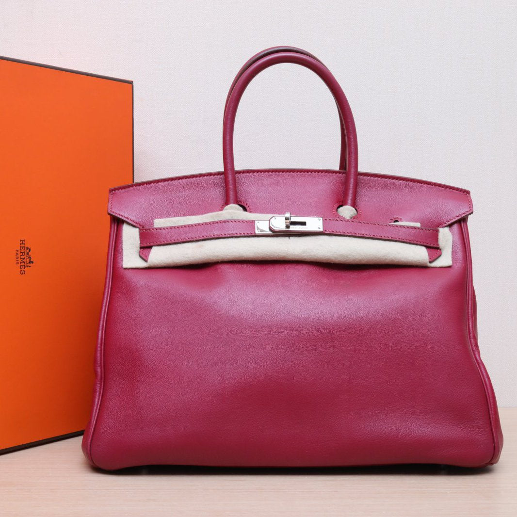 Hermès Birkin 35 B5 Rubis Swift Palladium Hardware