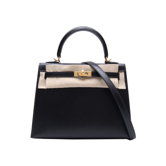 Hermès Kelly 25 89 Noir Gold Hardware