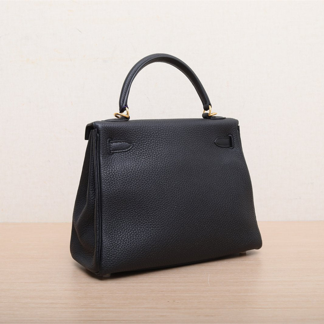 Hermès Kelly 25 89 Noir Togo Gold Hardware