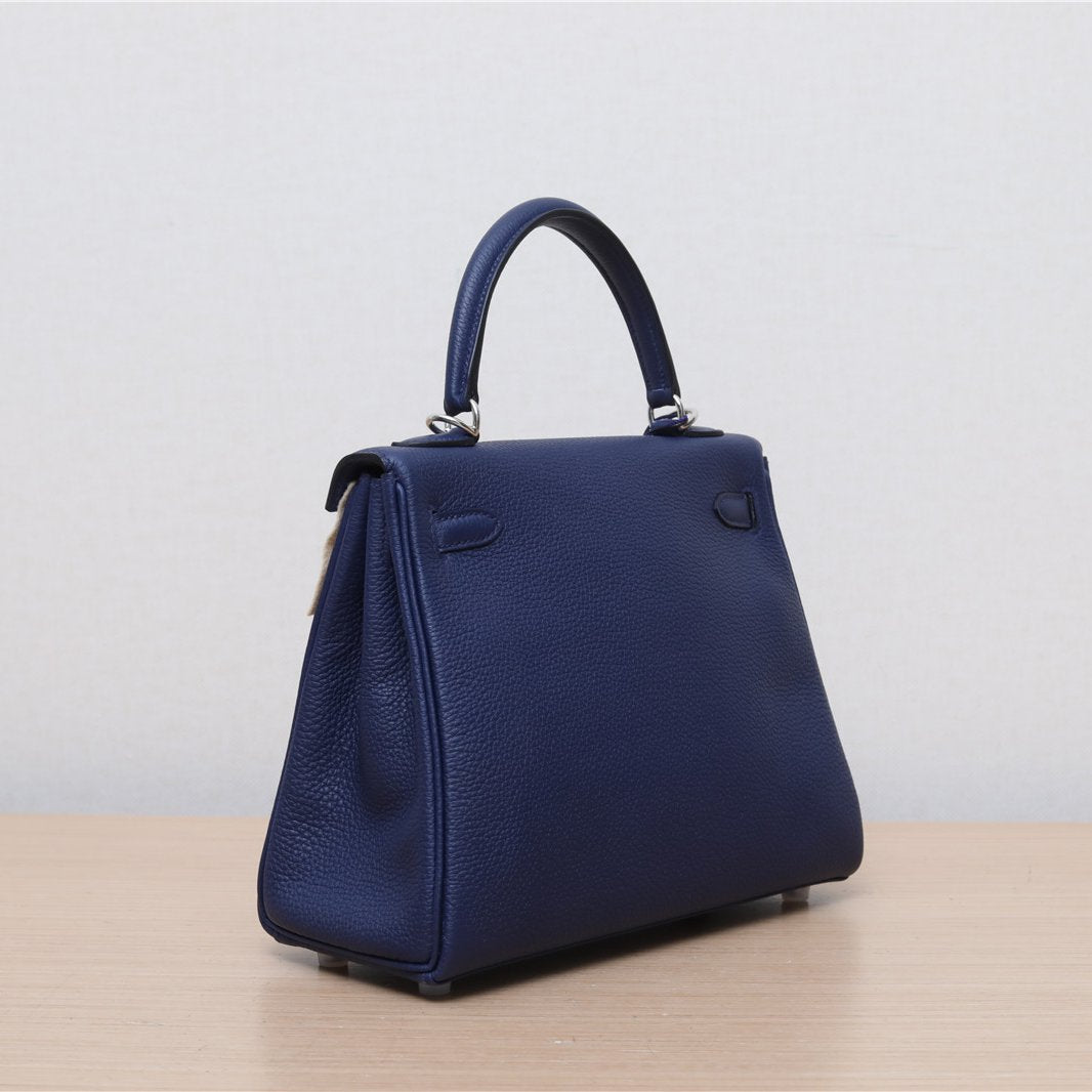 Hermès Kelly 25 73 Blue Saphir Togo Palladium Hardware