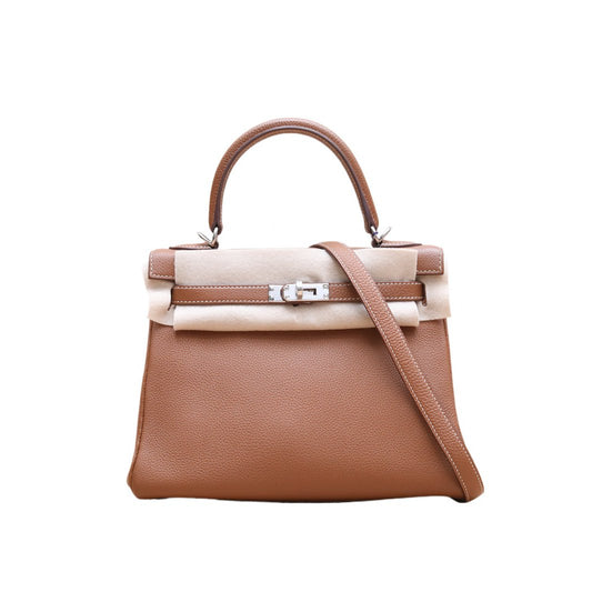 Hermès Kelly 25 37 Gold Taurillon Novillo Palladium Hardware