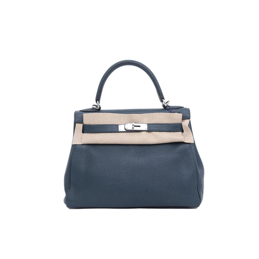 Hermès Kelly 28 6O Vert Cypress Taurillon Clemence Palladium Hardware