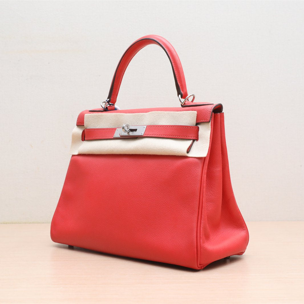 Hermès Kelly 28 S5 Rouge Tomato Epsom Palladium Hardware