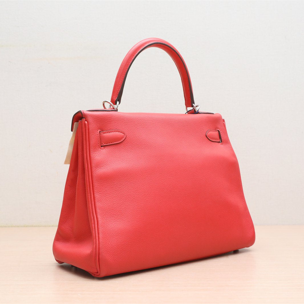 Hermès Kelly 28 S5 Rouge Tomato Epsom Palladium Hardware