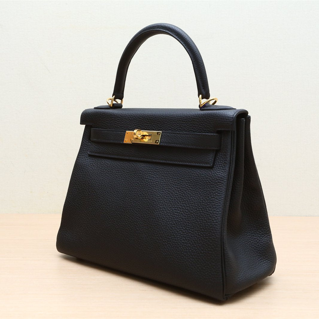 Hermès Kelly 28 89 Noir Togo Gold Hardware