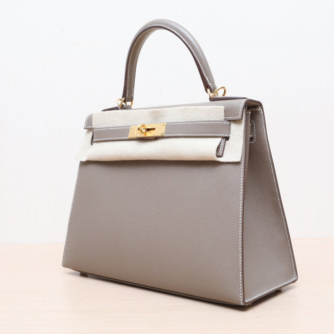 Hermès Kelly 28 18 Etoupe Epsom Gold Hardware