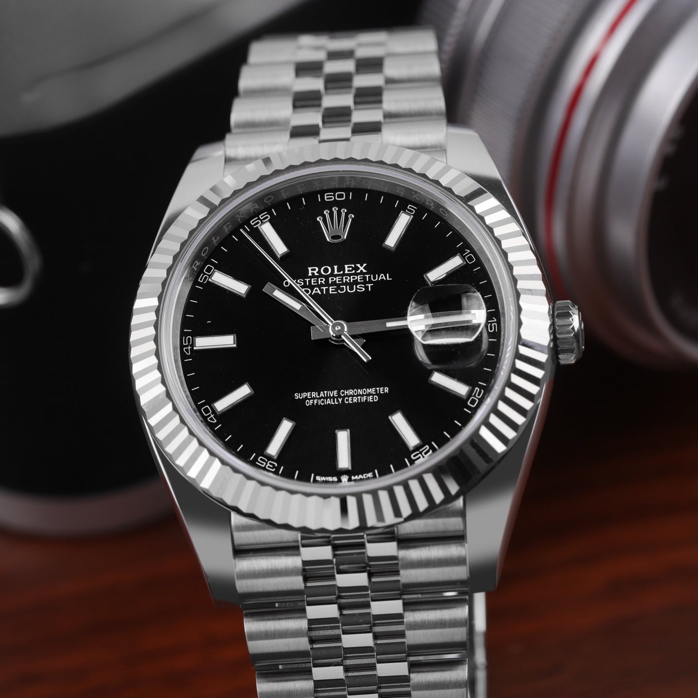 2025 Brand New Rolex - 126334-0018 Datejust 41 Stainless Steel Fluted / Jubilee / Black