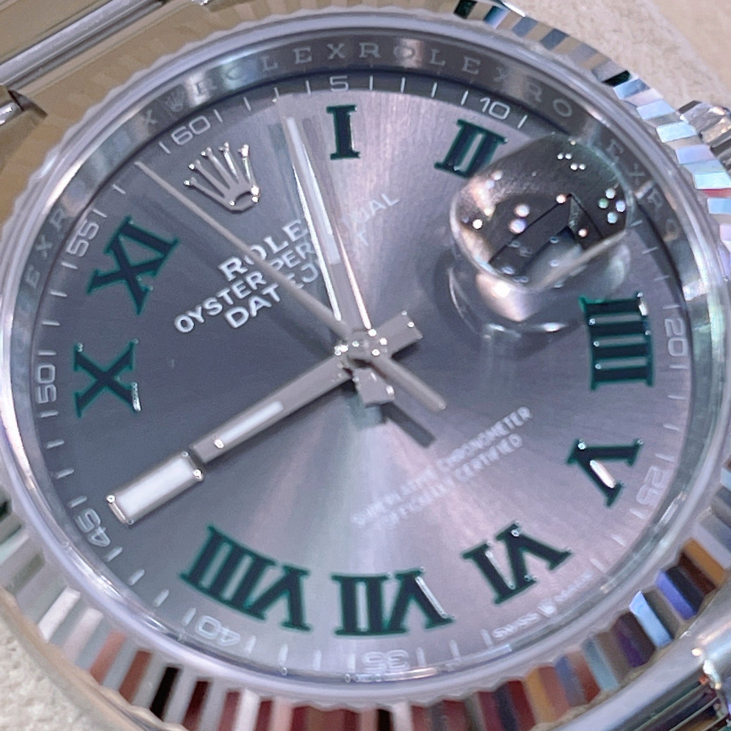 2023 Pre-owned Rolex - 126234-0046 Datejust 36 Stainless Steel / Fluted / Slate - Roman / Oyster