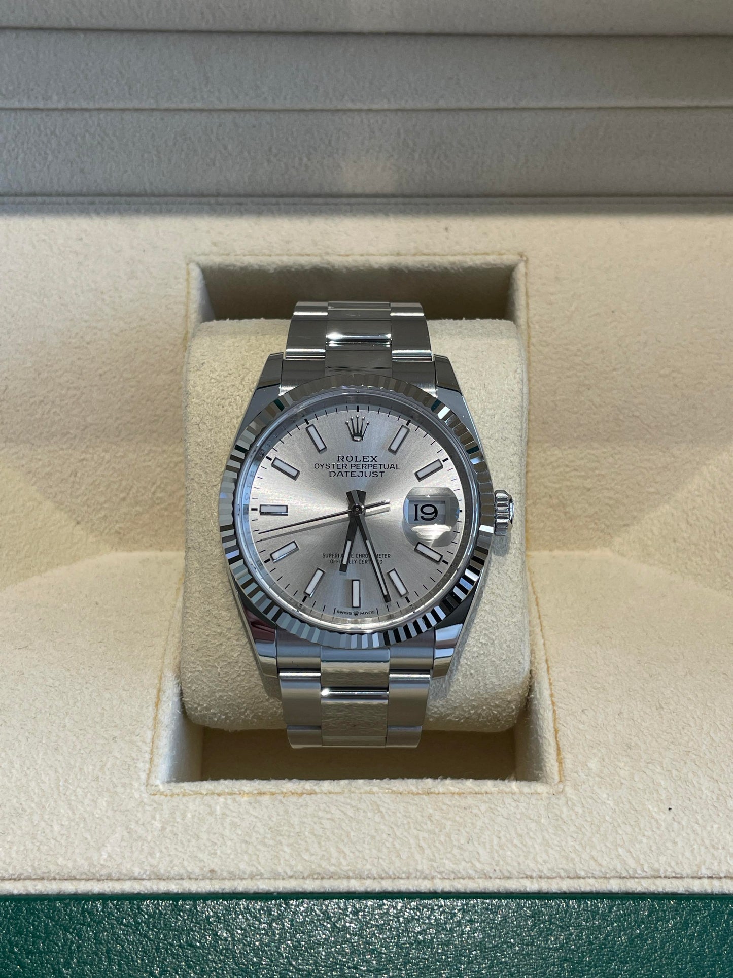 2025 Pre-owned Rolex - 126234-0014 Datejust 36 Stainless Steel / Fluted / Silver / Oyster