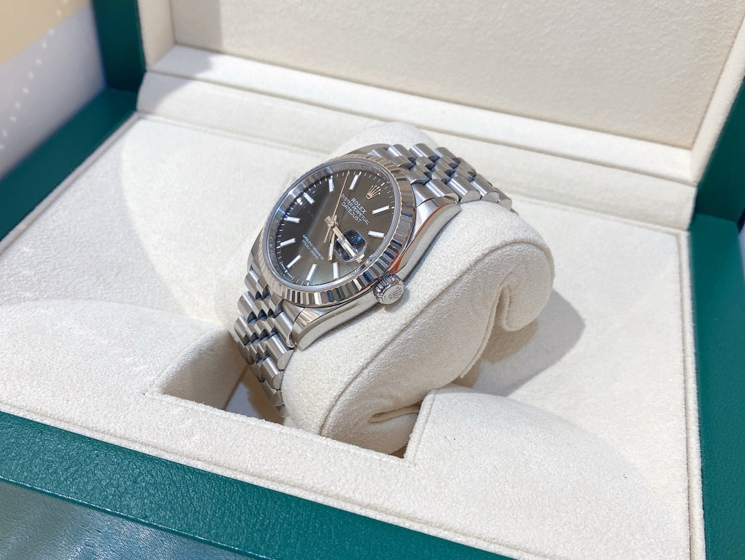 2025 Brand New Rolex - 126234-0015 Datejust 36 Stainless Steel / Fluted / Black / Jubilee