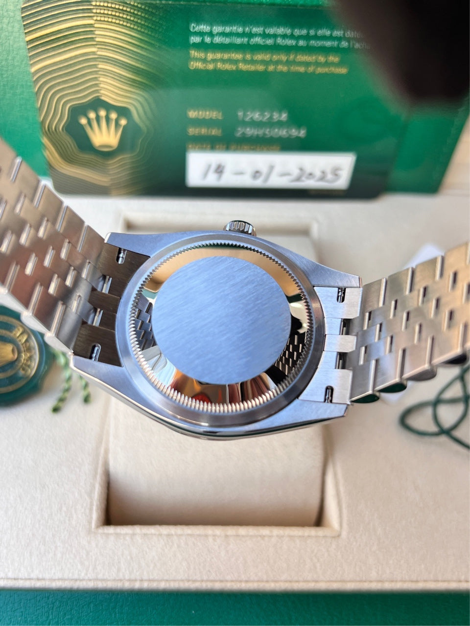 2025 Brand New Rolex - 126234-0019 Datejust 36 Stainless Steel / Fluted / MOP-Diamond / Jubilee