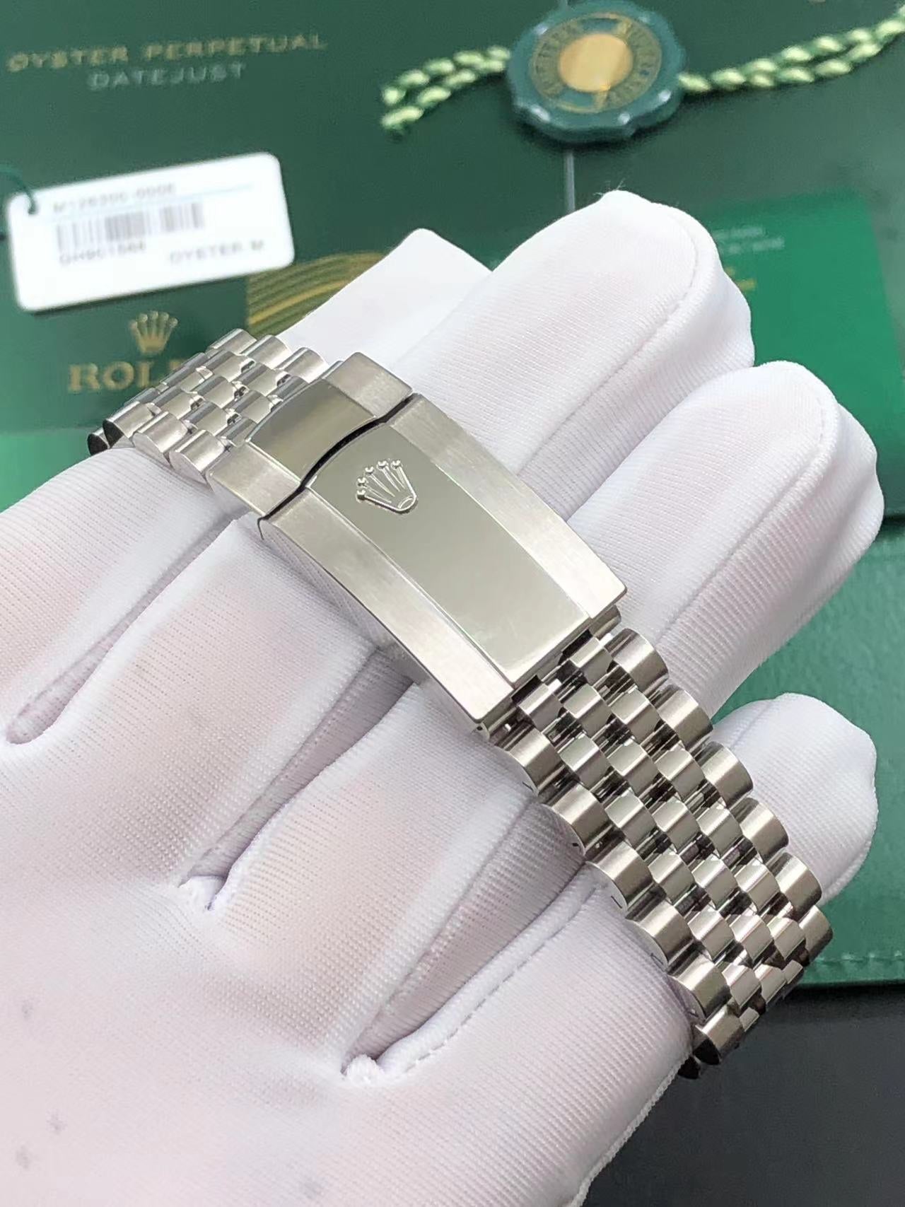 2025 Like New Rolex - 126300-0008 Datejust 41 Stainless Steel Smooth / Jubilee / Dark Rhodium