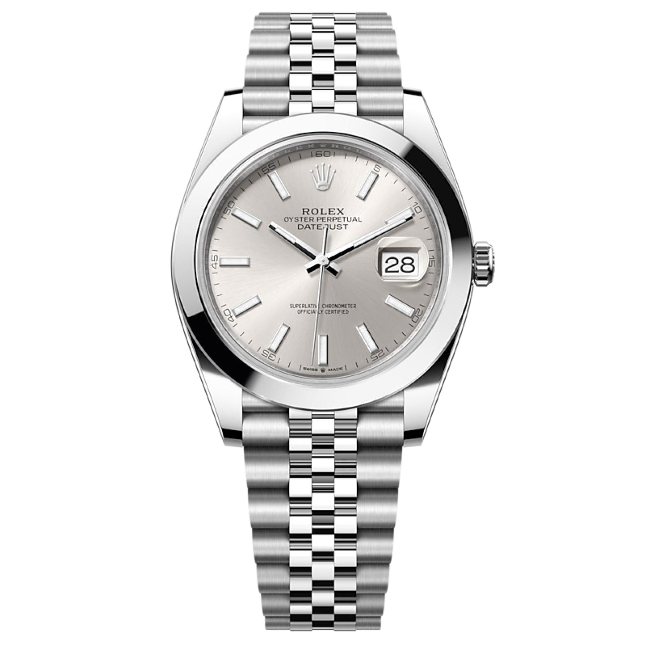 2025 Brand New Rolex - 126300-0004 Datejust 41 Stainless Steel Smooth / Jubilee / Silver
