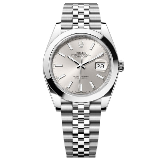 2025 Brand New Rolex - 126300-0004 Datejust 41 Stainless Steel Smooth / Jubilee / Silver