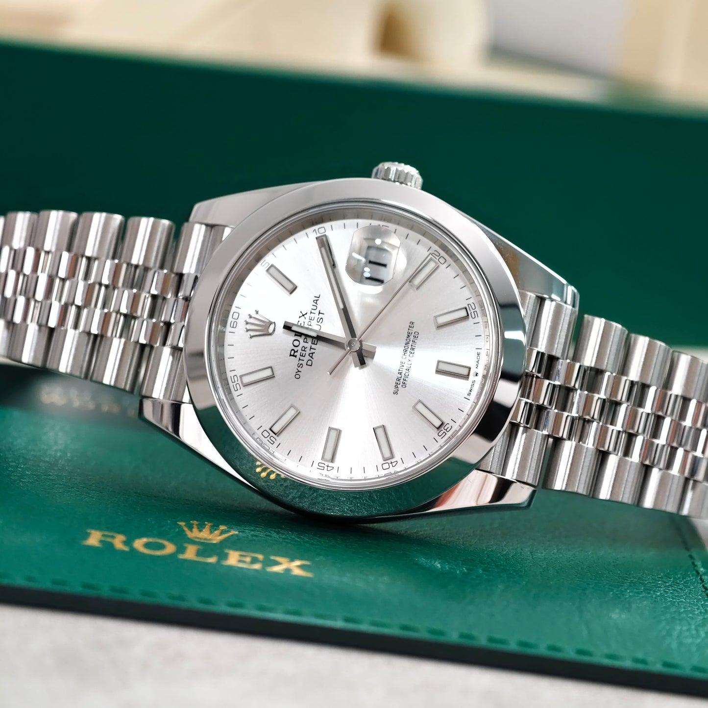 2025 Brand New Rolex - 126300-0004 Datejust 41 Stainless Steel Smooth / Jubilee / Silver