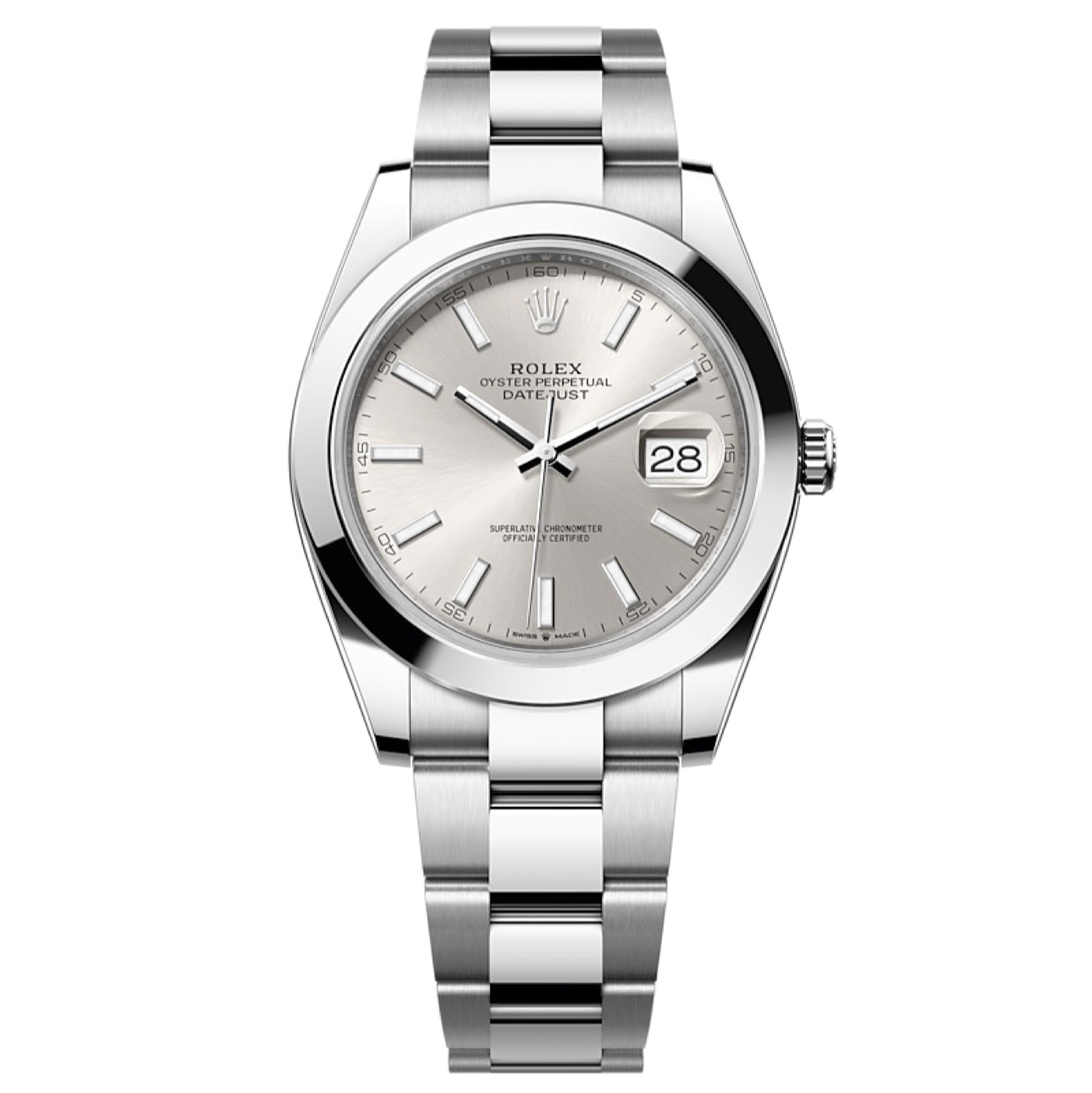 2025 Brand New Rolex - 126300-0003 Datejust 41 Stainless Steel Smooth / Oyster / Silver