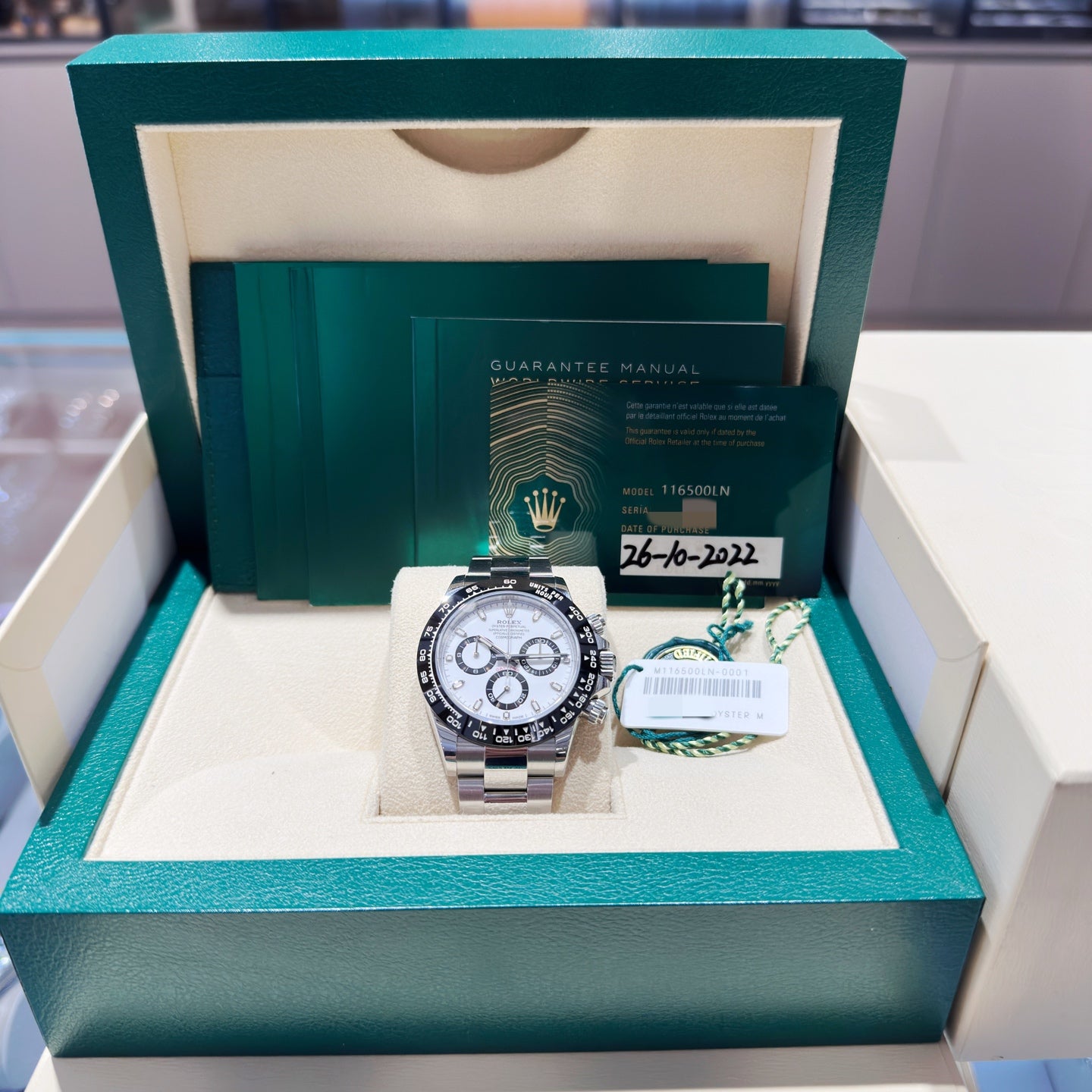 2022 Pre-owned Rolex - 116500LN-0001 Cosmograph Daytona Steel / Cerachrom / White