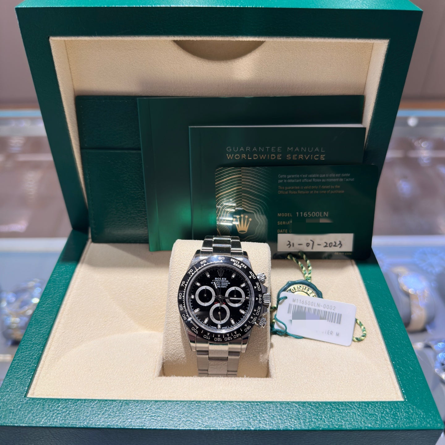 2023 Pre-owned Rolex - 116500LN-0002 Cosmograph Daytona Steel / Cerachrom / Black